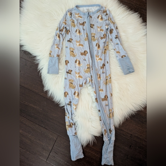 Angel Dear Blue 2 Way Zipper Romper Sleeper Footies Best Friend Dogs 18-24 Month - Picture 1 of 6